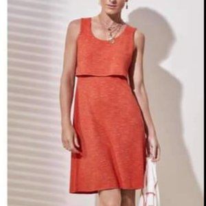 Cabi Red Orange Sunset Weekend Tank Dress Size Small